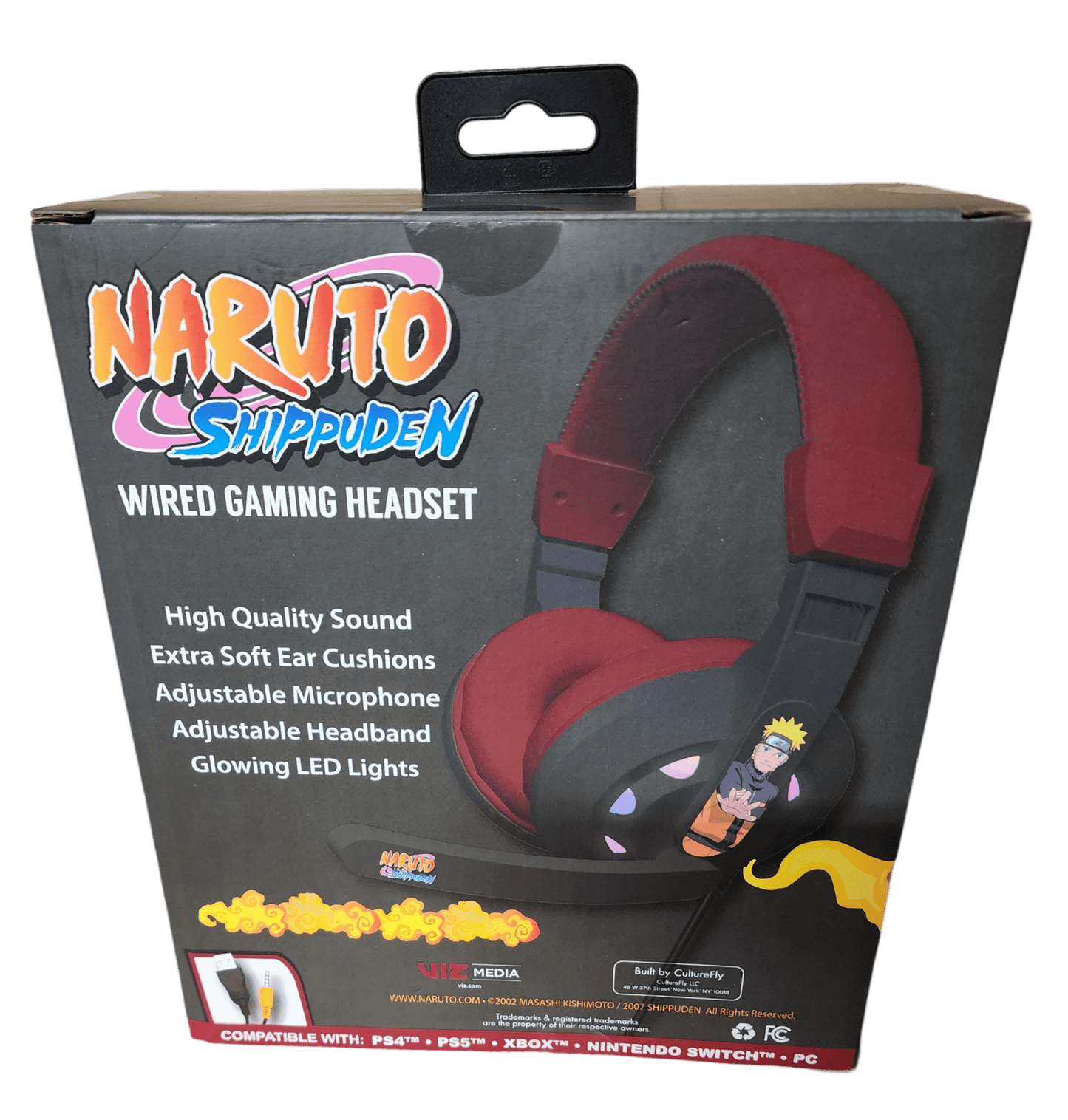 Naruto Shippuden Wired Gaming Headset - Multi-Platform Compatibility