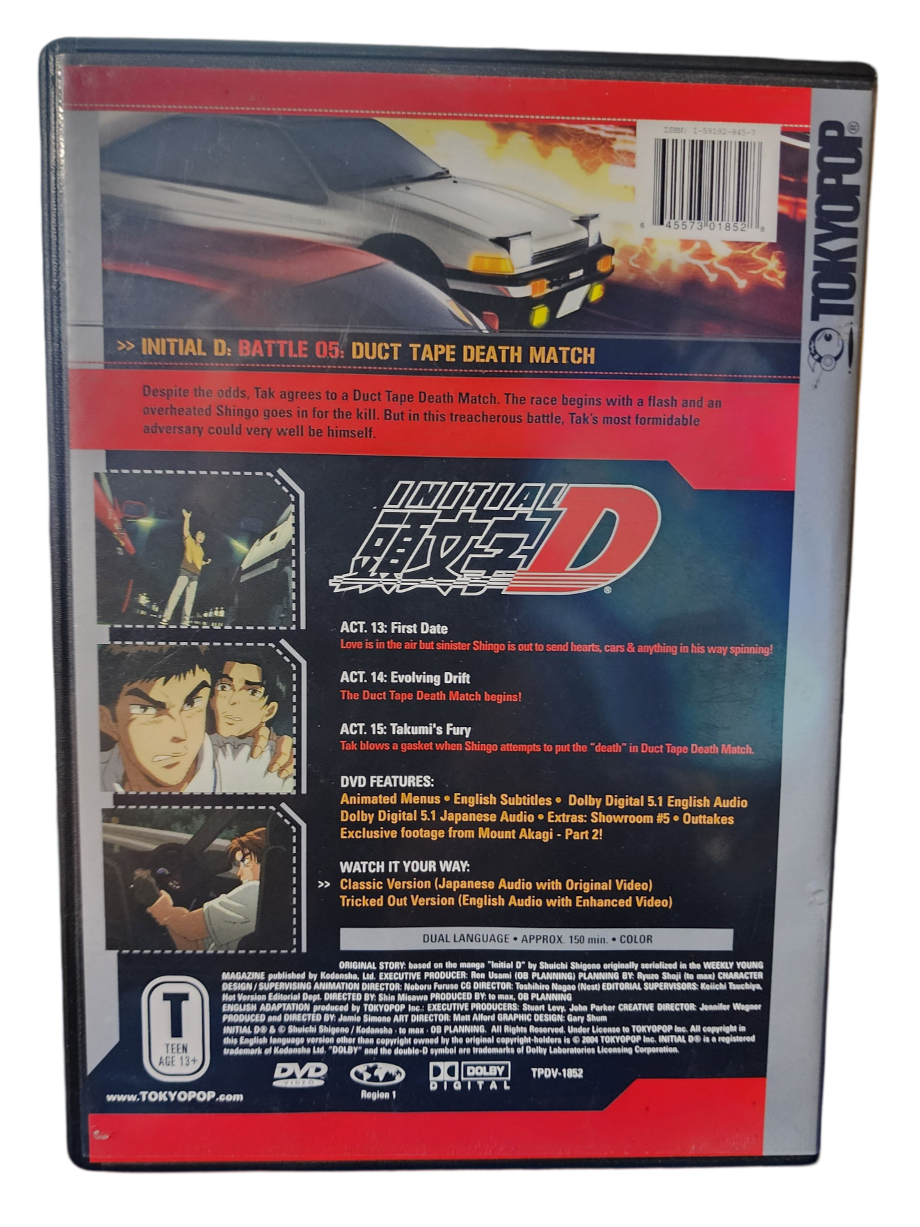 Initial D - Battle 5: Duct Tape Death Match (DVD) - High-Stakes Street Racing