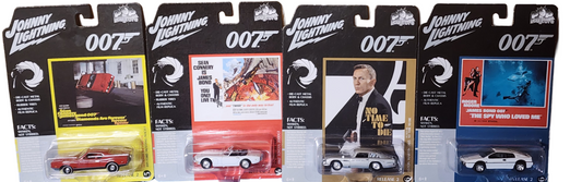 Johnny Lightning James Bond 007 Cars Set: Lotus Espirit, Aston Martin, Toyota, Mustang