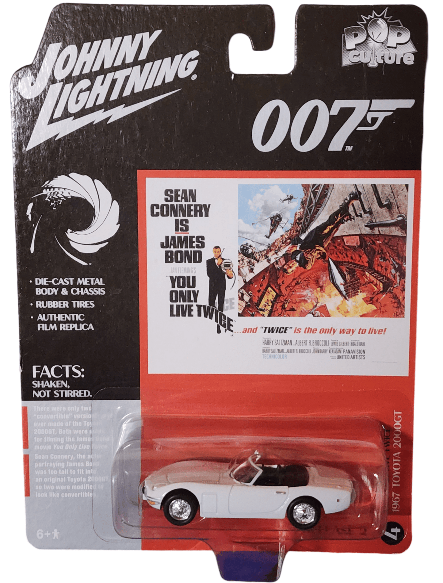 Johnny Lightning James Bond 007 Cars Set: Lotus Espirit, Aston Martin, Toyota, Mustang