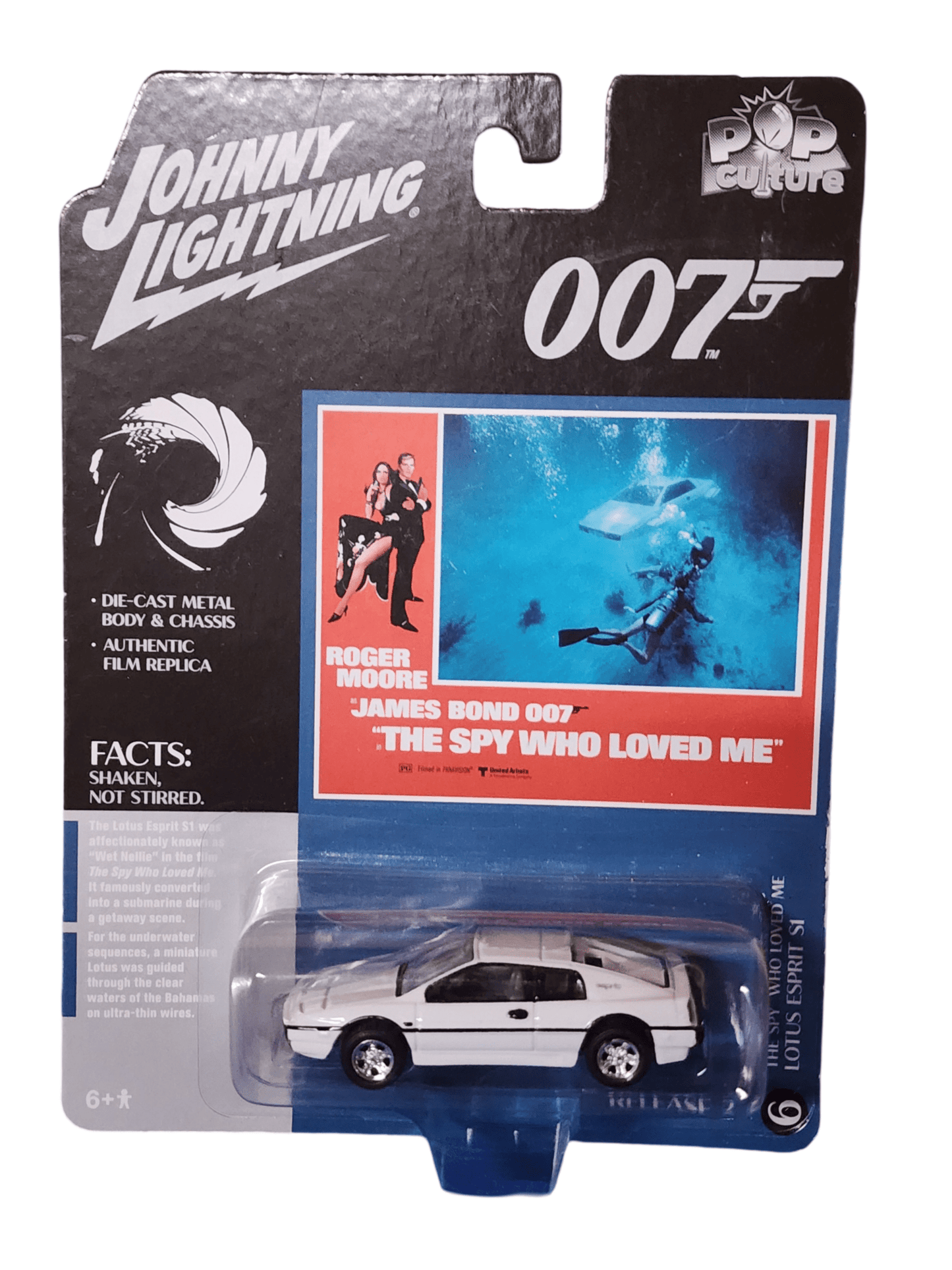 Johnny Lightning James Bond 007 Cars Set: Lotus Espirit, Aston Martin, Toyota, Mustang