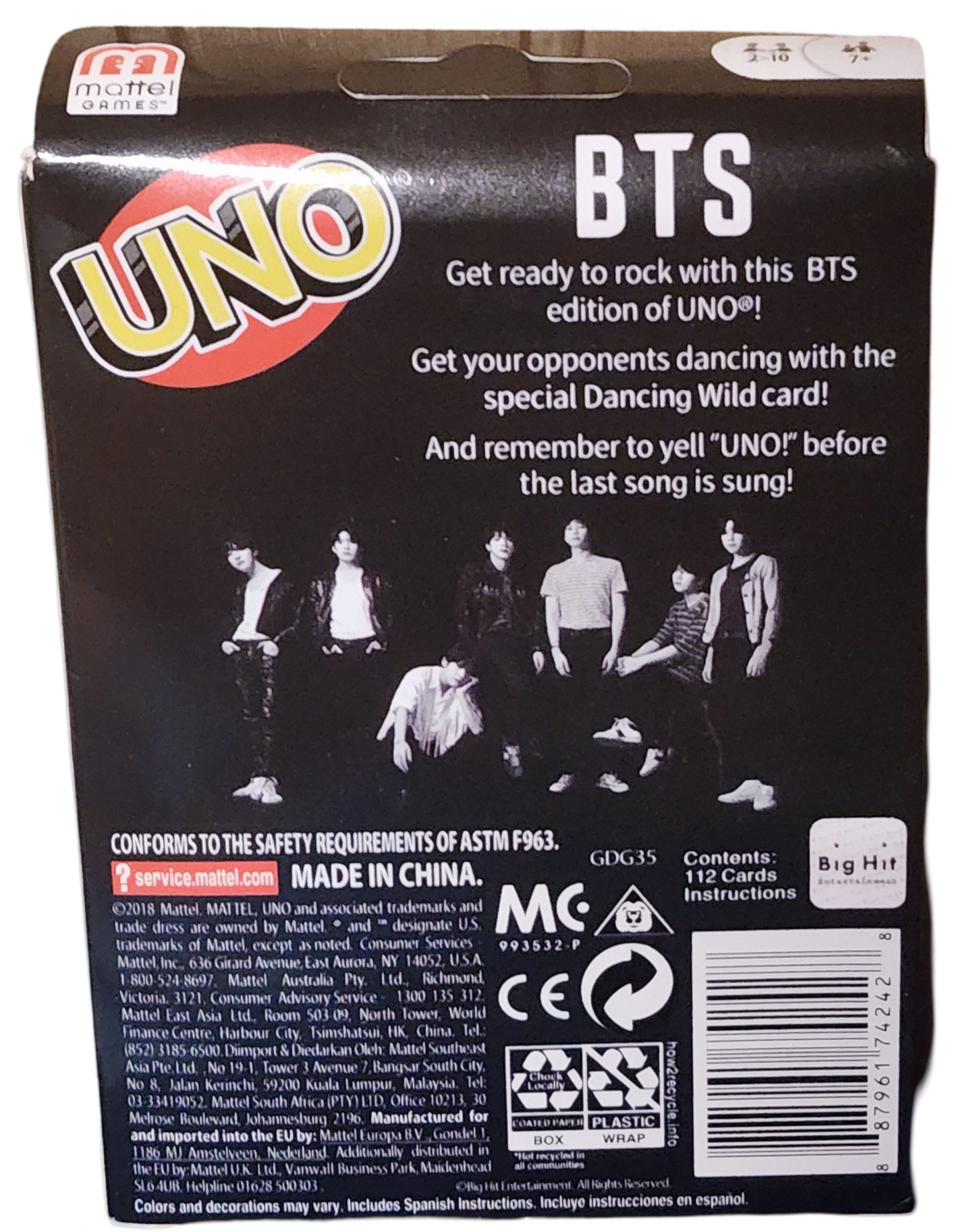 UNO BTS Card Game - Special Edition with Dancing Wild Rule and BTS Images