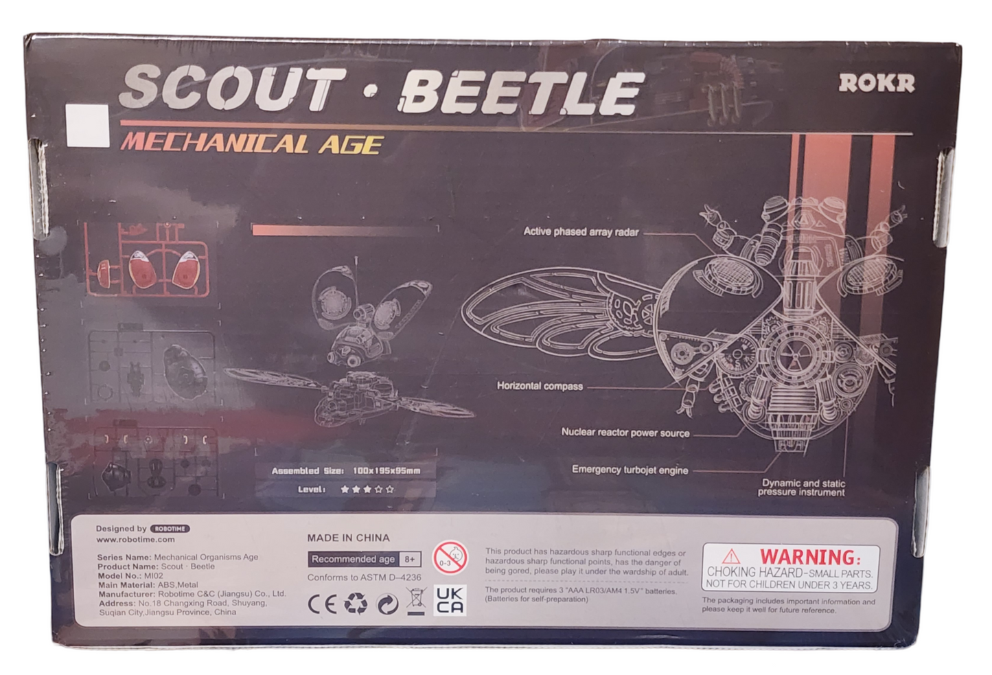 ROKR Scout Beetle 3D Puzzle - DIY Mechanic Organism Series