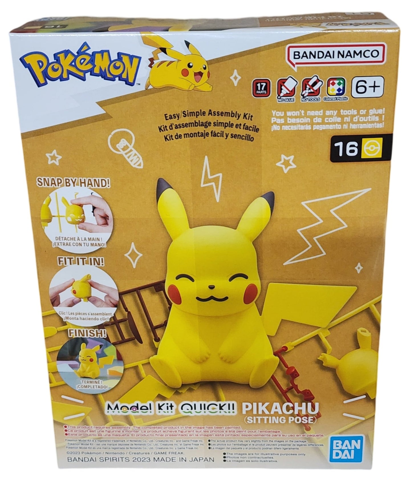 Pokémon Model Kit Quick - Pikachu Sitting Pose by Bandai Namco