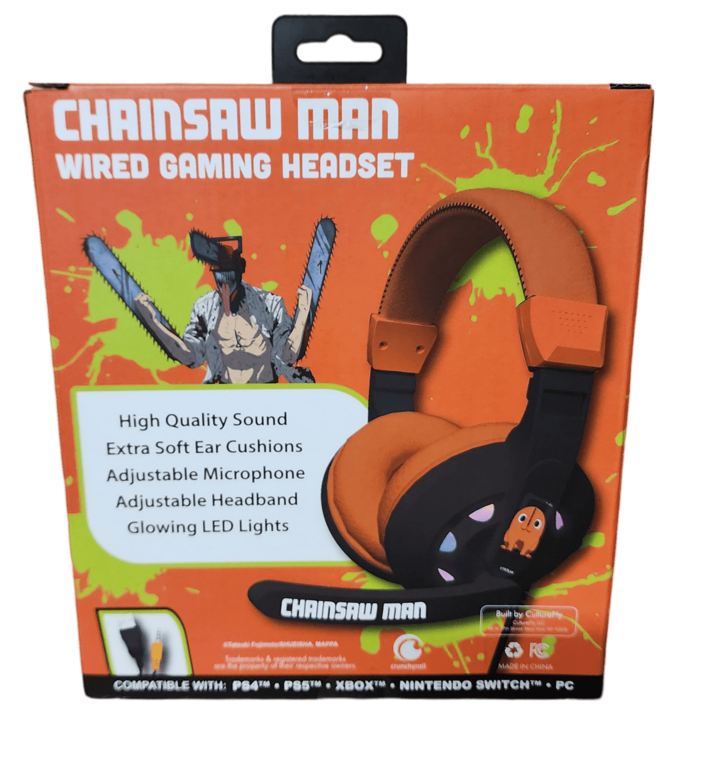 Chainsaw Man Wired Gaming Headset - Multi-Platform Compatibility