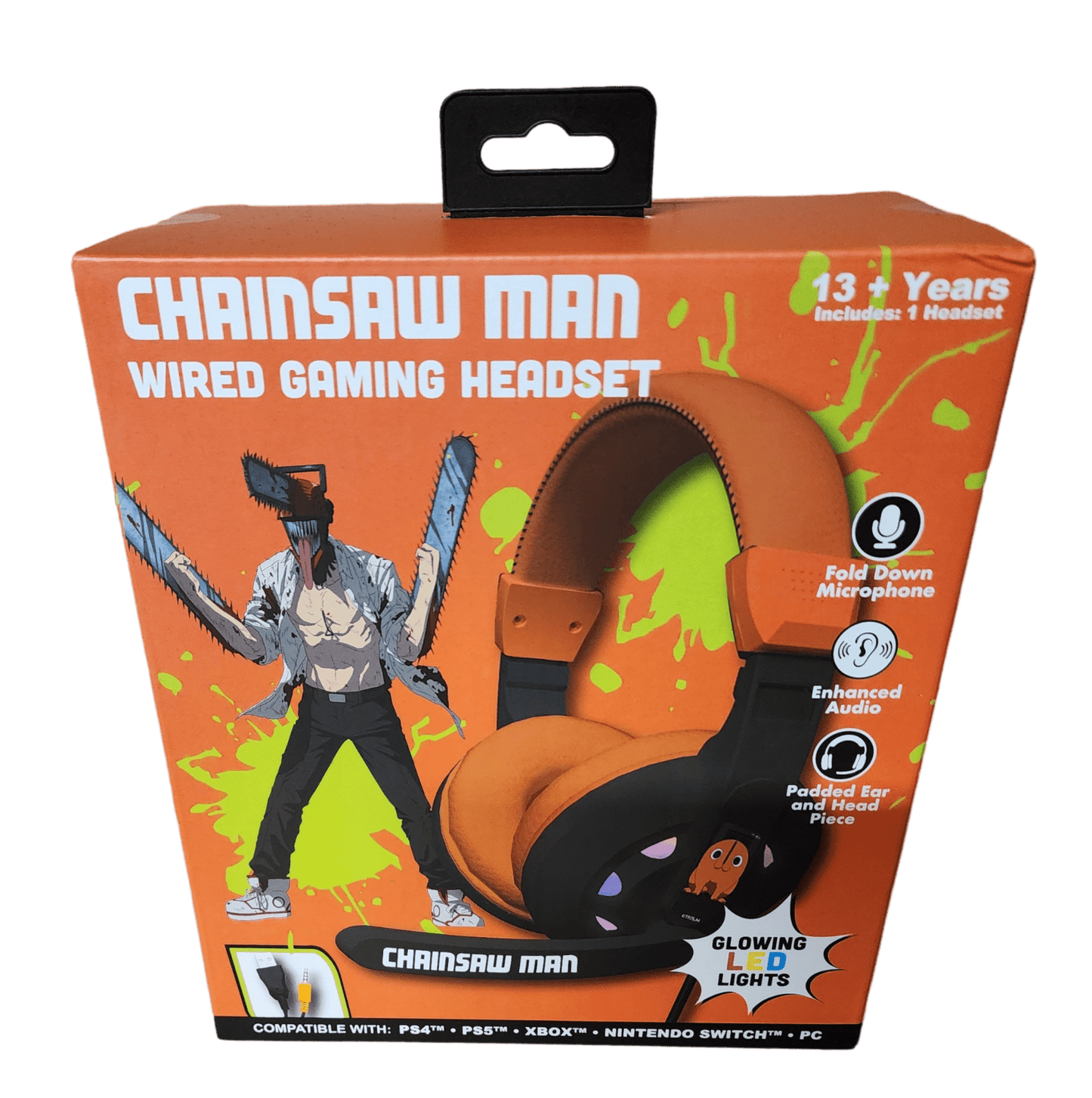 Chainsaw Man Wired Gaming Headset - Multi-Platform Compatibility