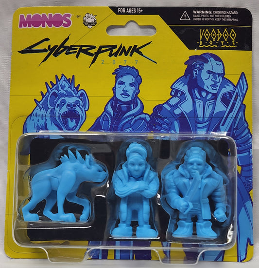Monos Cyberpunk 2077 Mini Blue Figure 3PK. Voodoo Boys