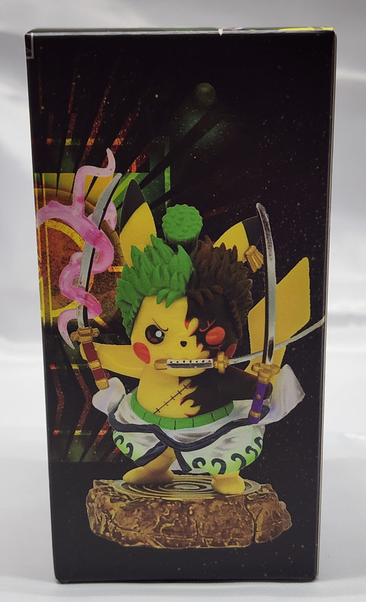 Pikachu Cosplay Roronoa Zoro.  One Piece Anime Toy Collectible Figure