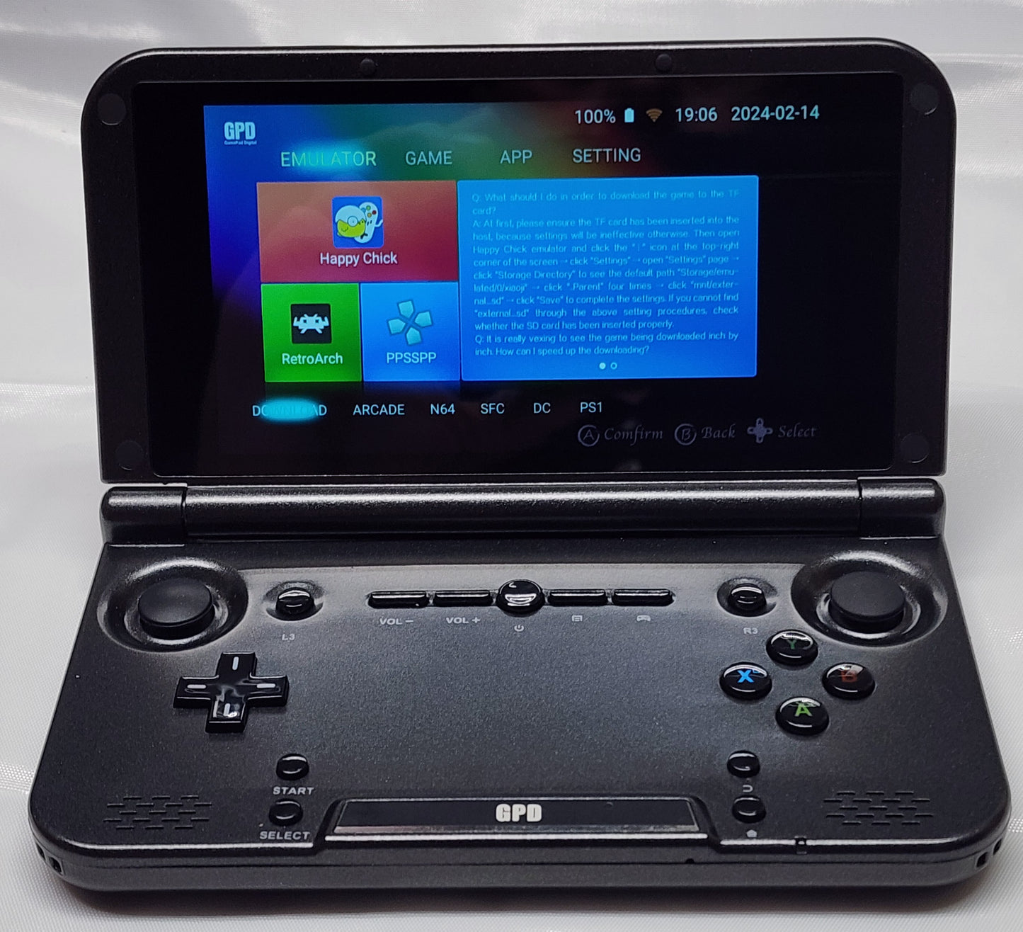 GPD XD Plus Handheld Gaming Console 5" Touchscreen. Used