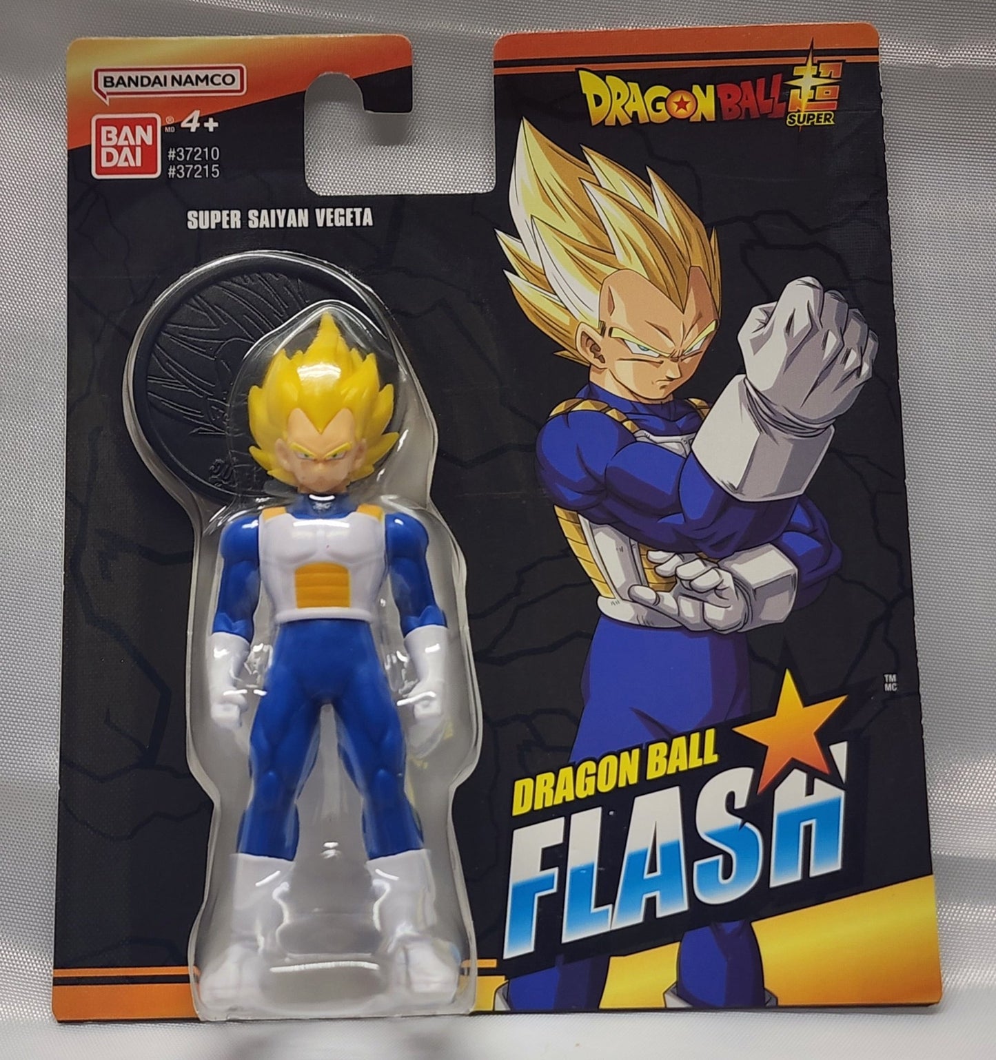 Dragon Ball Flash.  Super Saiyan Vegeta. Bandai Namco. 4” Action Figure