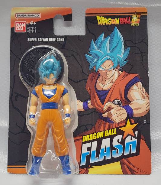 Dragon Ball Flash.  Super Saiyan Blue Goku. Bandai Namco. 4” Action Figure